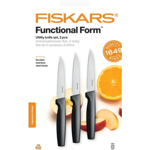 Fiskars Functional Form - universaali veitsisarja, 3-osainen