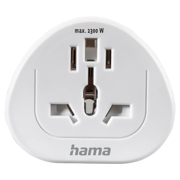 Hama Reseadapter Typ E/F Universal Världen-EU Vit