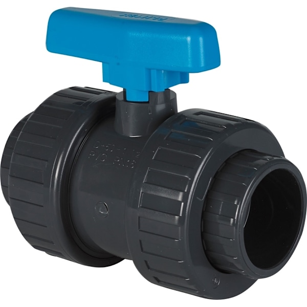 Kugleventil til pool, 2-vejs limrørdel, 50 mm, PVC