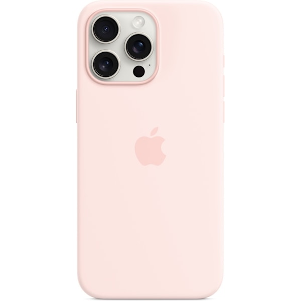 Apple iPhone 15 Pro Max silikonikuori MagSafella, vaaleanpunainen Rosa