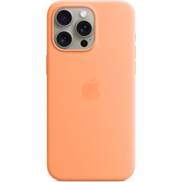 Apple iPhone 15 Pro Max silikonikotelo MagSafella, sorbet-oranssi Orange