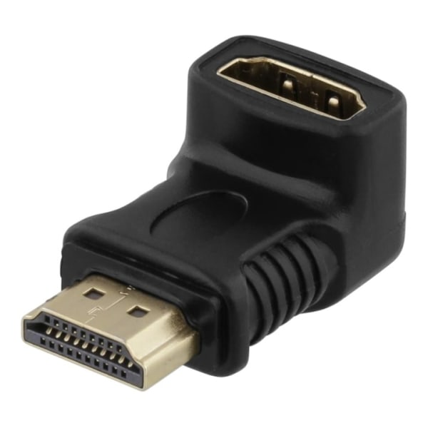 DELTACO HDMI-adapter, 19-pin ha till ho, vinklad, svart