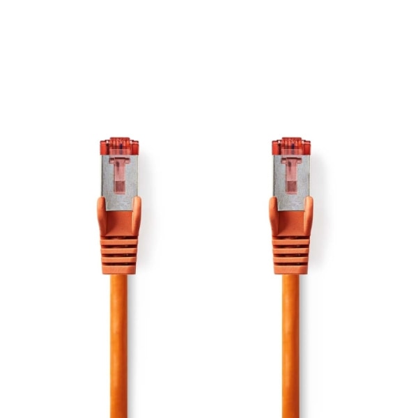 Nedis Kat 6 kabel | RJ45 Han | RJ45 Han | S/FTP | 1.50 m | Runde | LSZH | Orange | Label