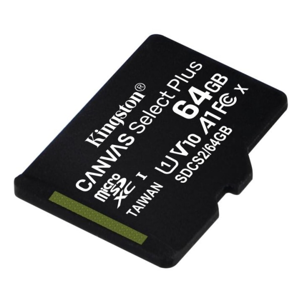 kingston 64GB micSDXC Canvas Select Plus 100R A1 C10 1-pak uden