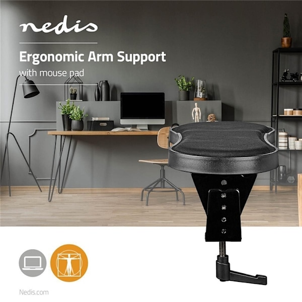Nedis arm stöd | Antal pivot poäng: 1 Ledpunkt(er) | Armens längd: 40 | Max. lastkapacitet: 5 kg | Vridningsvinkel: 360 ° | Med musplattform