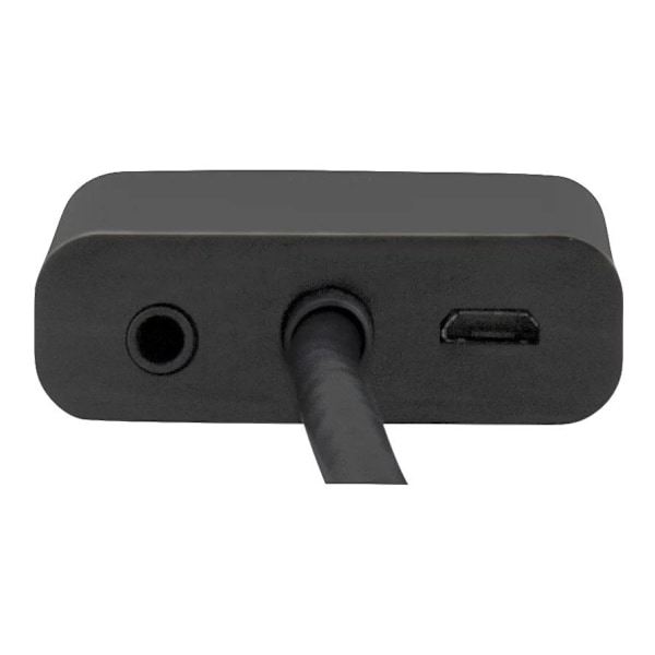 DELTACO HDMI - VGA-sovitin, 19-pin uros - 15-pin+3,5mm, 0,2m, musta