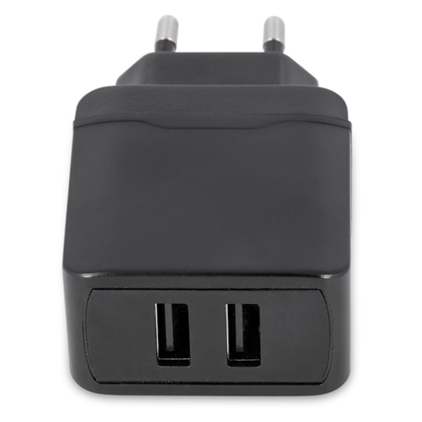 Maxlife USB-snabbladdare, MXTC-02, 2xUSB, fast charge, svart (2,4 A)