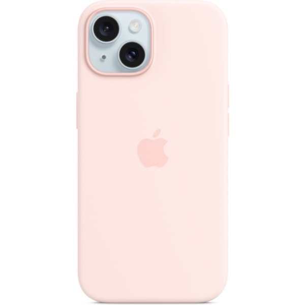 Apple iPhone 15 silikonikotelo MagSafella, vaaleanpunainen Rosa