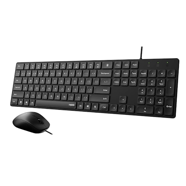 Rapoo Keyboard/Mus Sæt NX8020 Kablet Sort