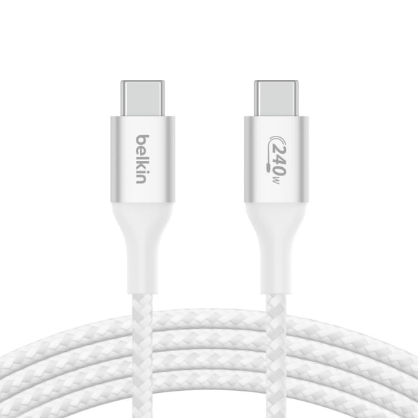 Belkin BOOST CHARGE 240W USB-C til USB-C-kabel, 1m, hvid