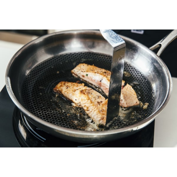 Heirol Pro Steelsafe -stekpanna, rostfritt stål + non-stick-beläggning, 24 cm.