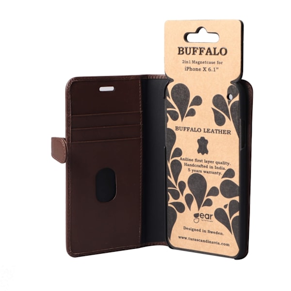 BUFFALO Wallet Læder iPhone XR Brun Brun