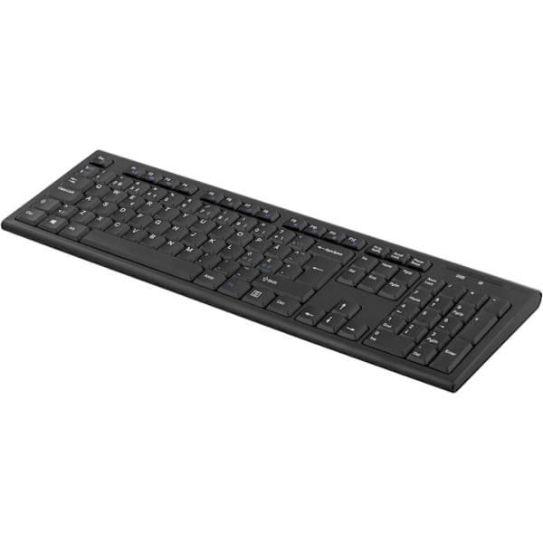 DELTACO trådløst tastatur, nordisk layout, USB, nano-modtager, 10m r Sort