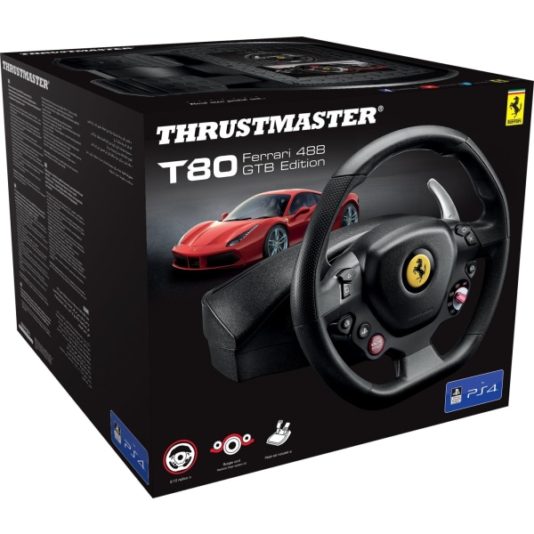 Thrustmaster T80 Ferrari 488 GTB ohjauspyörän ohjain PS4 / PS5 / PC