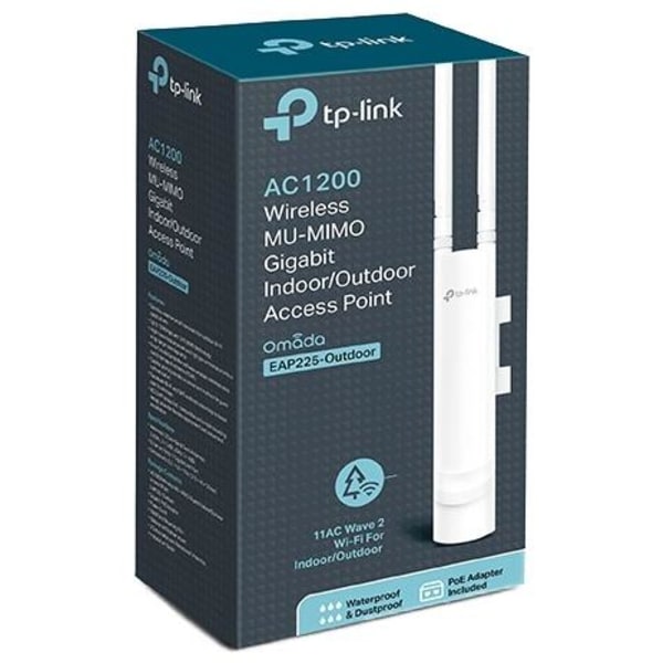 TP-Link Omada Outdoor WiFi AP, Gigabit, 2x2 MU-MIMO, Passiv PoE,