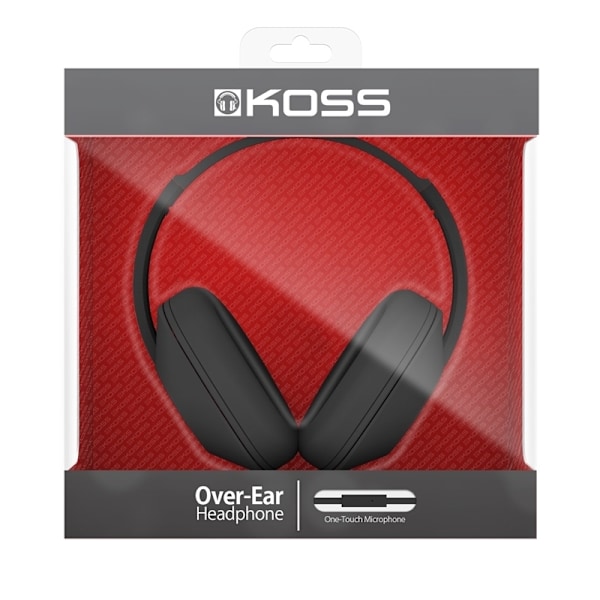 KOSS Hörlur UR23i Over-Ear One Touch Mic Svart Svart