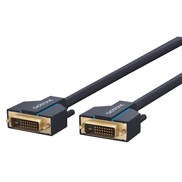 ClickTronic DVI-kabel Premiumkabel | 1x DVI-kontakt  1x DVI-kontakt | 5,0 m | WQXGA @ 60 Hz