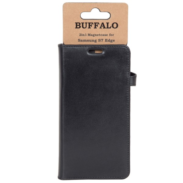 BUFFALO Wallet Læder Samsung S7 Edge Sort Svart