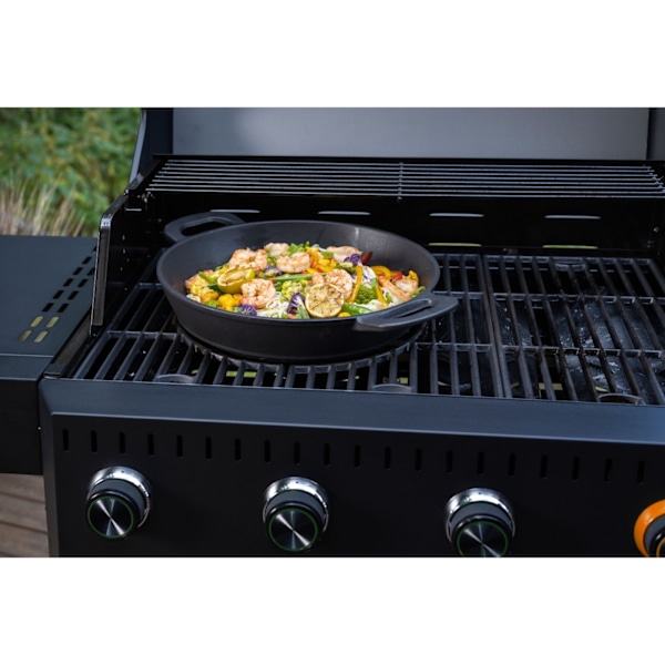 Mustang Wokpande i støbejern Multigrill 30 cm