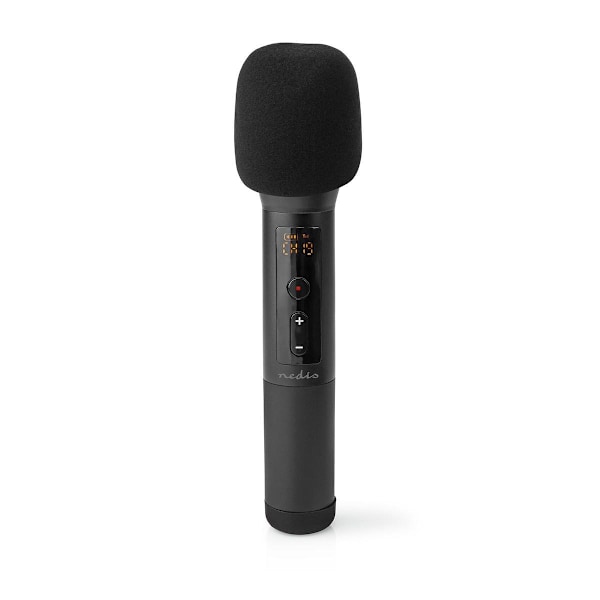 Nedis Trådlöst Mikrofon Set | 20 Kanaler | 1 mikrofon | Kardioid | 70 Hz - 13 kHz | 1000 Ohm | -95 dB | Volymkontroll | Svart