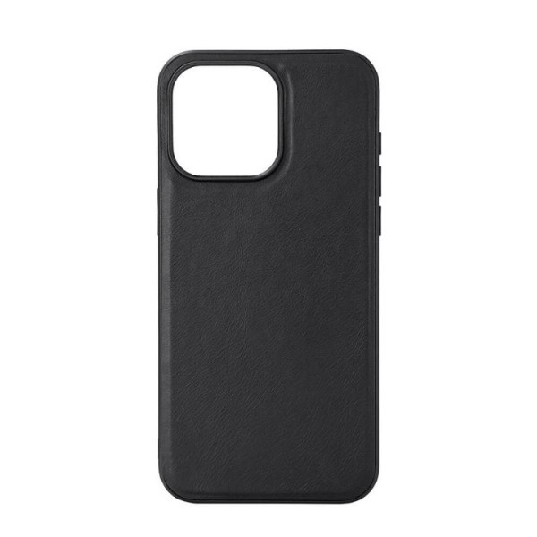 BUFFALO Backcover Leather MagSerie iPhone 15 Pro Max Black Svart