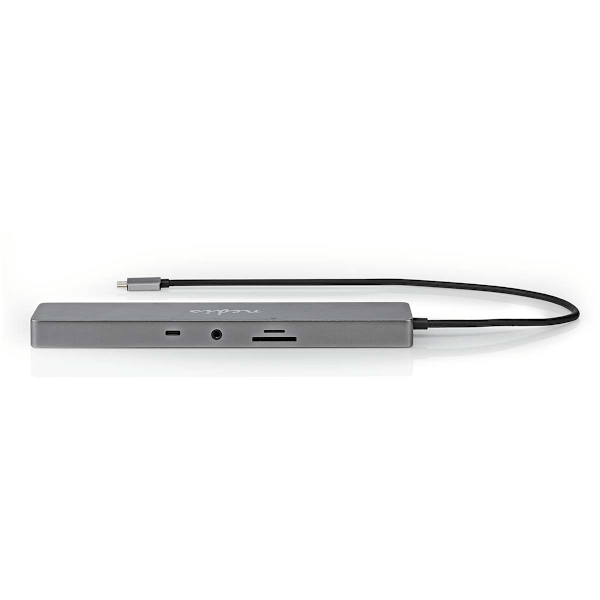 Nedis USB Multi-Port Adapter | 10-i-1 | USB 3.2 Gen 1 | USB-C™ Hane | Micro SD / RJ45 Hona / SD / 2x HDMI™ / 2x USB-C™ / 3x USB-A Hona | 0.40 m | Rund