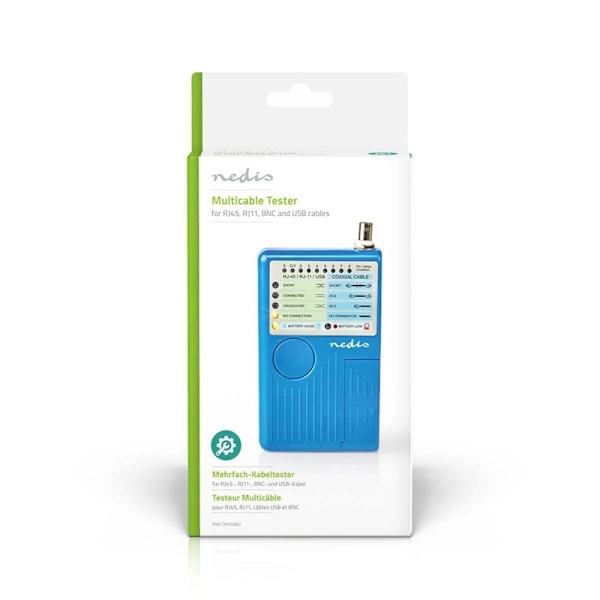 Nedis LAN measuring instrument | Tråddragen | 180 m | LED-indikator | Batteridriven