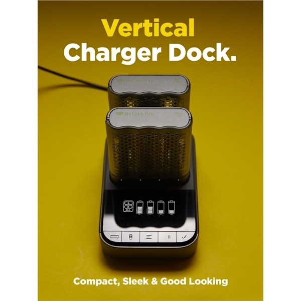 gp ReCyko 2st M451 Laddare USB docka D851 + 8xAA