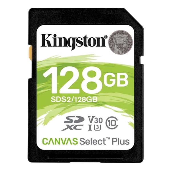 Kingston 128GB SDXC Canvas Select Plus 100R C10 UHS-I U3 V30