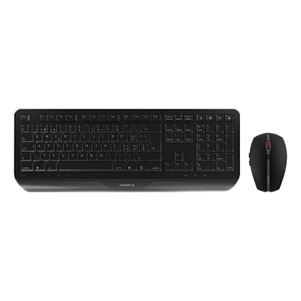 CHERRY Gentix Desktop Wireless keyboard and mouse combo kit, black Svart