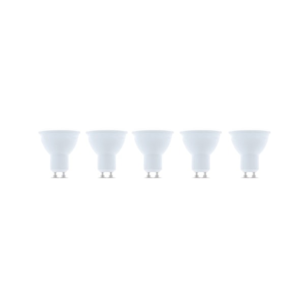 LED-pære GU10, 7W, 230V, 6000K, 5-pak, koldhvid