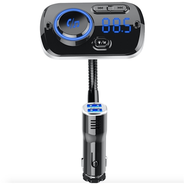 FM-lähetin Bluetooth handsfree -yhteydellä ja tunnelmavalaistuksella varustettuna