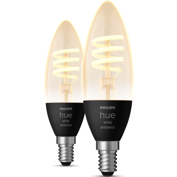 Philips Hue White Ambiance Filament E14 Kron 350 lm 2-pack