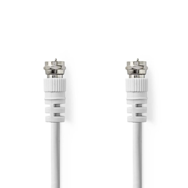 Nedis Satellite & Antenn kabel | F Hane | F Hane | Nickelplaterad | 75 Ohm | Dubbelskärmad | 3.00 m | Rund | PVC | Vit | Låda