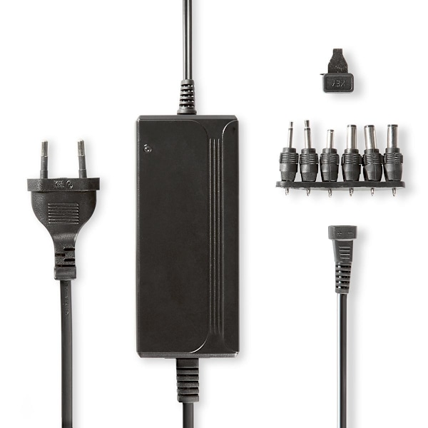 Nedis Universal nätadapter | 36 W | 5 - 15 V DC | 3.60 m | 2.4 A - 3.0 A A | 6 plug(s) | Svart