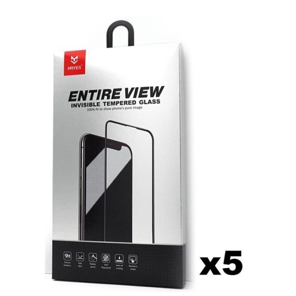 5-pack Mr Yes karkaistu lasi näytönsuoja iPhone XS Max 3D-suojalla varustettuna Transparent