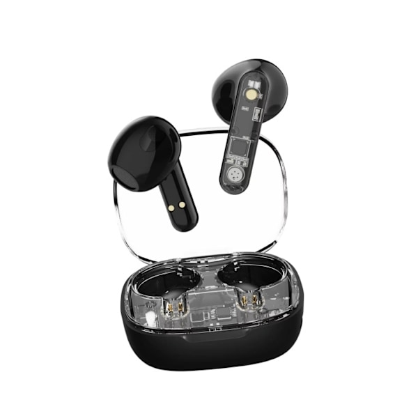 Streetz T150 TWS earphones, Transparent, Black Svart