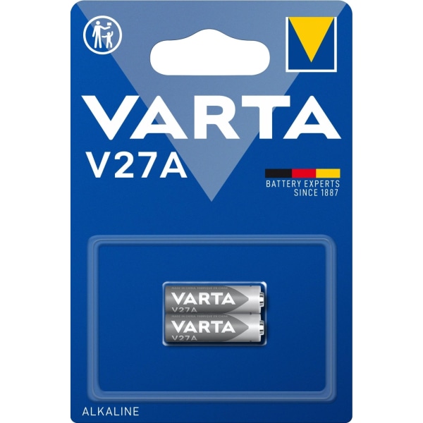 Varta V27A Alkaline Special Battery, 12V, 2 Pack