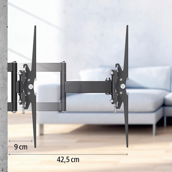 Hama TV Wall Bracket Full Motion VESA up to 400x400 65" Black