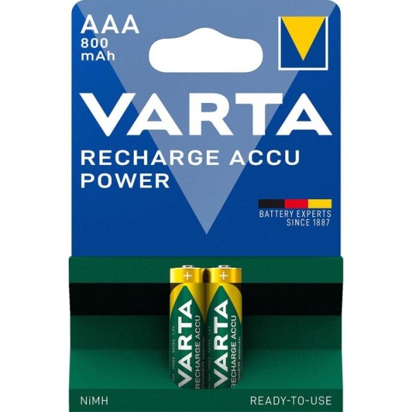 Varta Laddningsbara Ni-MH-batterier, AAA | 1.2 V DC | 800 mAh |