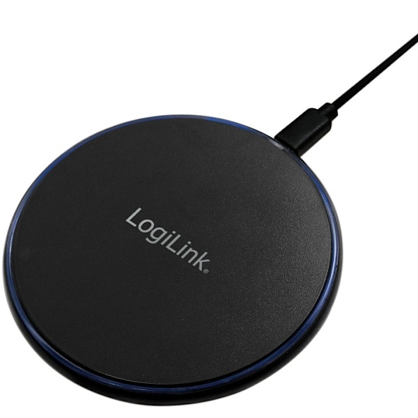 LogiLink Trådlös laddare Qi 10W Fast ch Sort