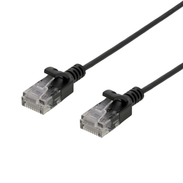 DELTACO Ultra Slim U/UTP Cat.6 patch cable, OD:2.6mm, 1.5m, Blac