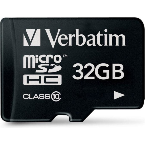 Verbatim minneskort, microSDHC Class 10, 32GB (44013)