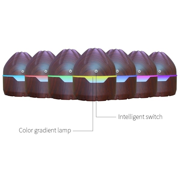 Aroma Diffuser/Fugter i trædesign, Mørkt træ