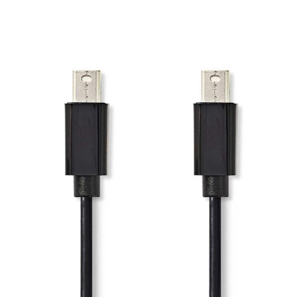 Nedis Mini Displayport-kabel | DisplayPort 1.2 | Mini DisplayPort Hane | Mini DisplayPort Hane | 21.6 Gbps | Nickelplaterad | 1.00 m | Rund | PVC | Sv