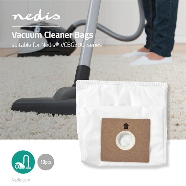 Nedis Pölypussi | 10 kpl | Mikrokuitu | Eniten myyty: Nedis® VCBG300-Series | Valkoinen