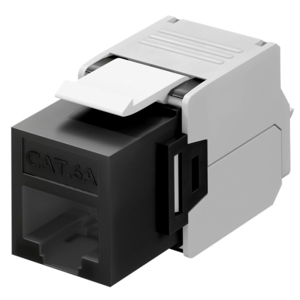 Goobay Keystone-modul RJ45 CAT 6A, UTP 16,5 mm bred, krokodiltyp, för verktygslös IDC-montering