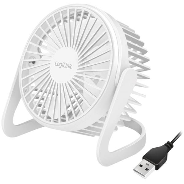 LogiLink USB-tuuletin Ø12,7 cm Valkoinen