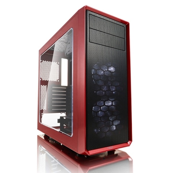 Fractal Design Focus G Midi Tower Svart, Röd Sort, Rød