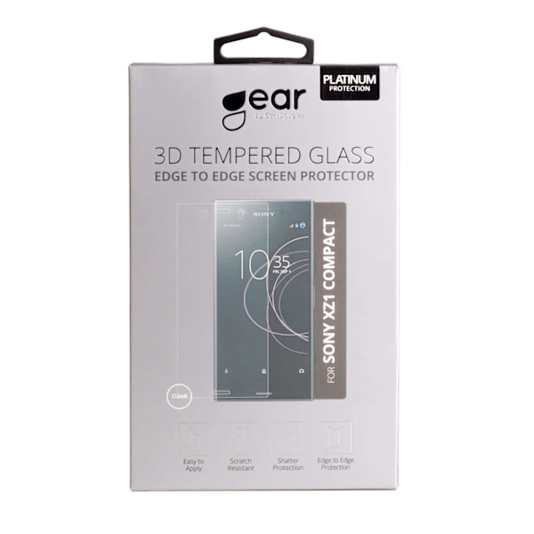 GEAR Härdat Glas 3D Full Cover Transp. Sony Xperia XZ1 Transparent